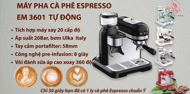Máy Pha Cà Phê Espresso bán tự động EM3601